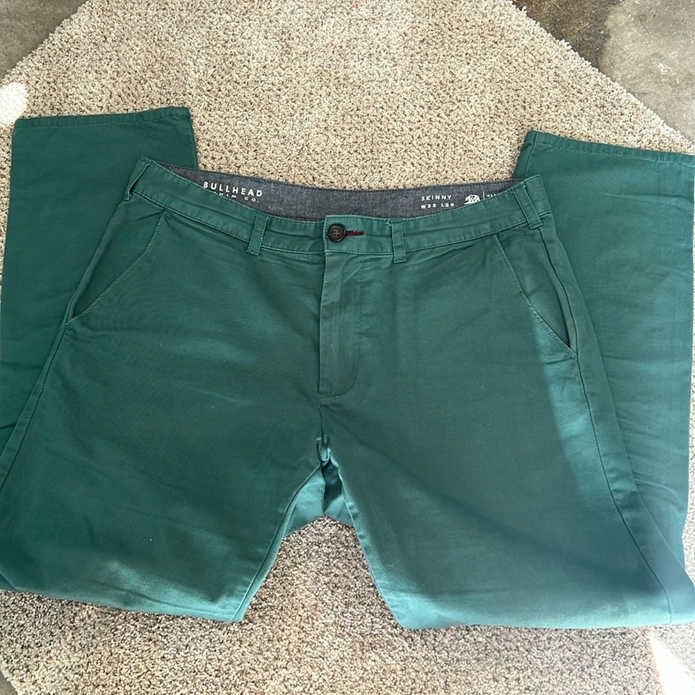 Bullhead Denim Co. Green skinny chinos